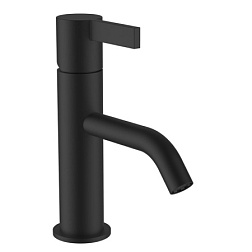 Смеситель для умывальника Kartell by laufen матовый, высота до излива 6,7см, неповоротный излив, чёрный цвет, без донного клапана 3.1133.1.081.100.1 Laufen