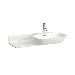 Накладная раковина Ino 90х45х12 см, полка слева, санфарфор, белый матовый, с отв. под смеситель 8.1330.1.757.104.1 Laufen